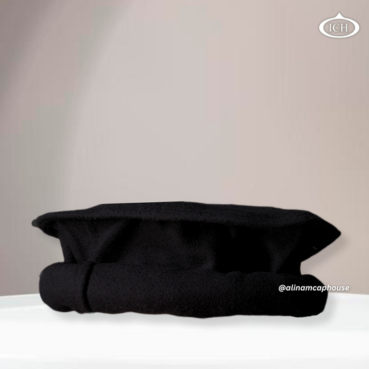 Black blazer Kabuli cap, Islamic prayer cap, sleek blazer fabric, premium design, traditional Afghan topi