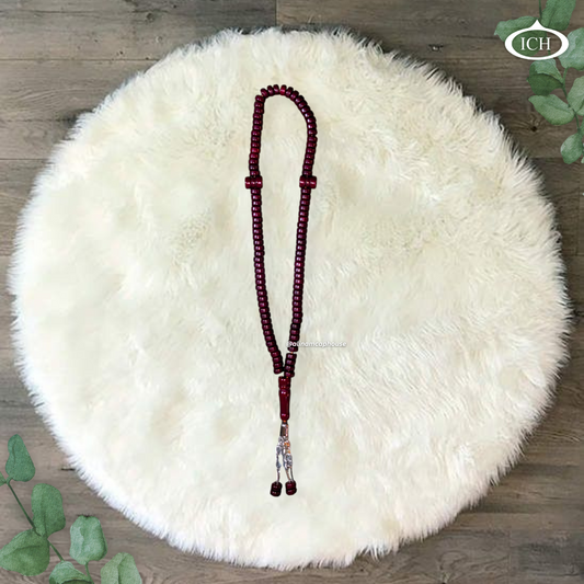 Al Inam brown Islamic prayer tasbih – premium misbaha beads for dhikr, salah, and remembrance of Allah.