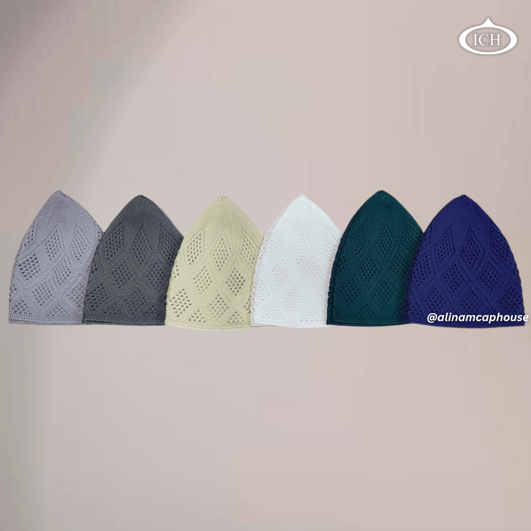 N11 Turkish knitted cap, Islamic prayer cap, snug fit, subtle detailing, AL INAM CAP HOUSE