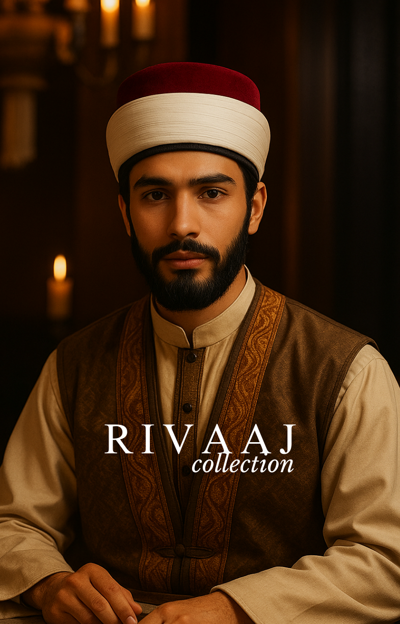 Classic Muslim prayer cap kufi topi traditional design