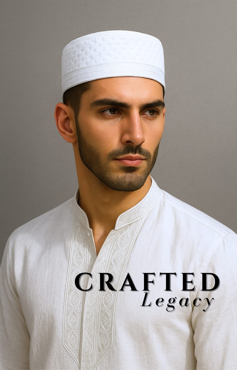 Handmade cotton namaz cap Islamic topi men