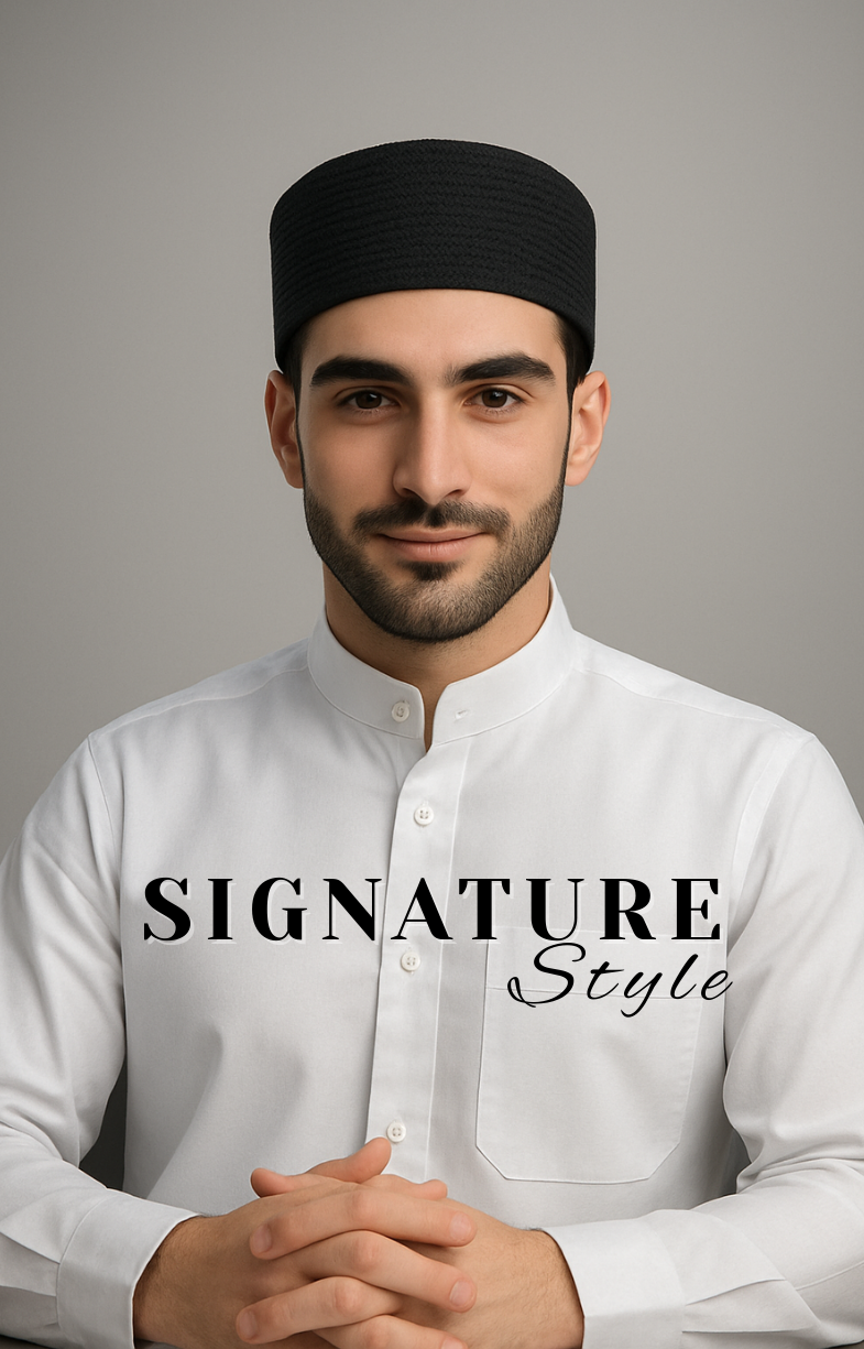 Premium embroidered Muslim skull cap prayer kufi