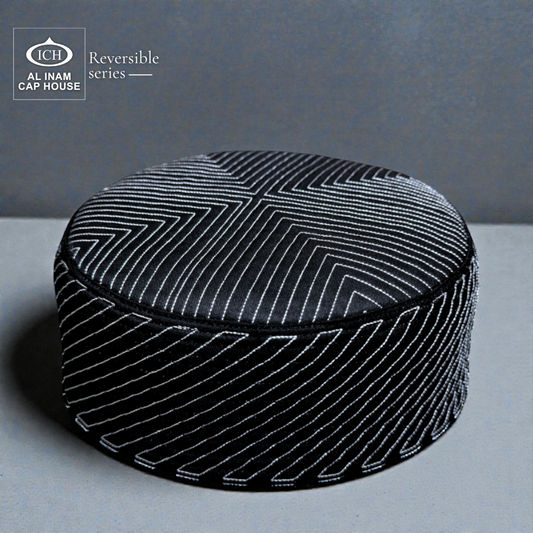 REVERSIBLE JET BLACK WAQAR PREMIUM CAP | ICH Caps