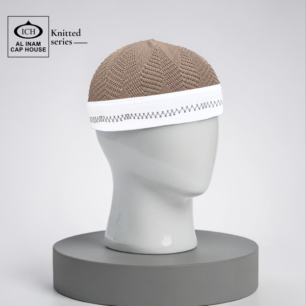 AL INAM CAP BROWN & WHITE | CAP-0002-N28