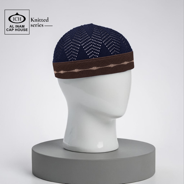 AL INAM CAP BLUE & BROWN | CAP-0005-N28