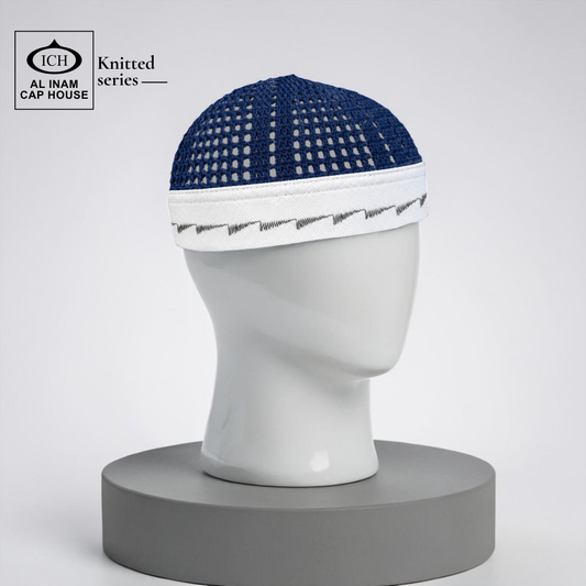 AL INAM CAP BLUE & WHITE | ICH-0001-N29
