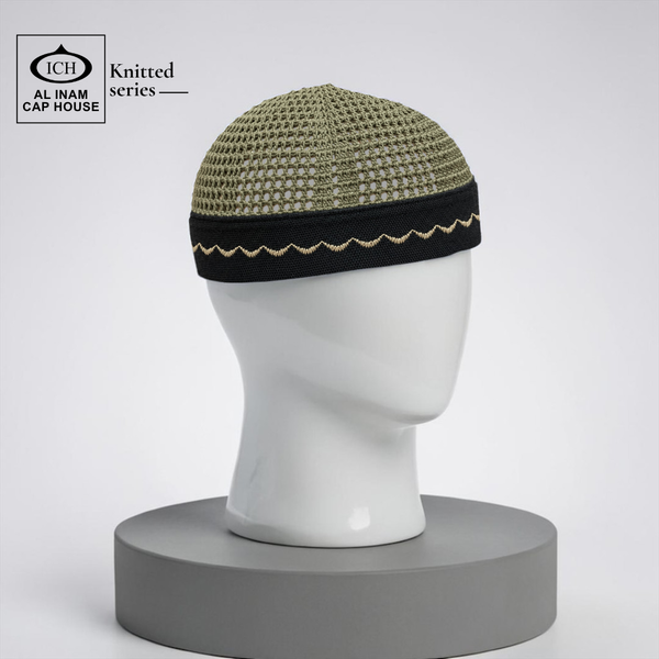 AL INAM CAP OLIVE GREEN & BLACK | ICH-0001-N29