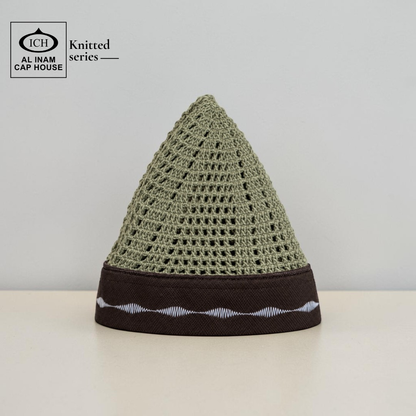 AL INAM CAP OLIVE GREEN & BROWN | ICH-0002-N29