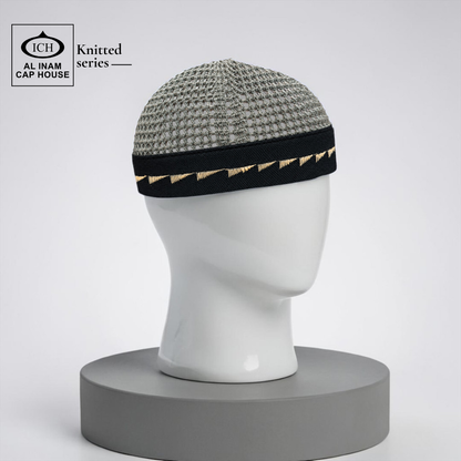 AL INAM CAP KHAKI & BLACK | ICH-0001-N29