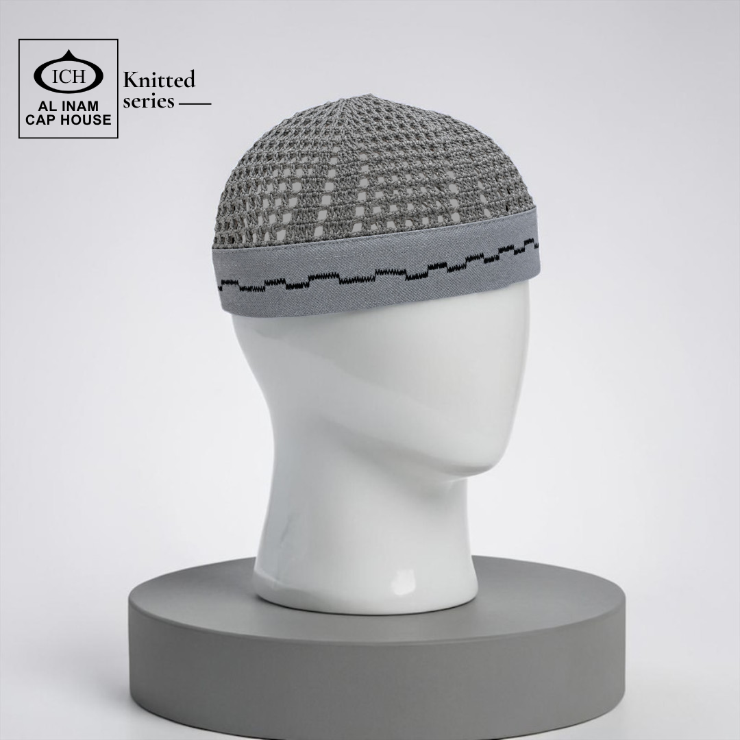 AL INAM CAP KHAKI & GREY | ICH-0002-N29