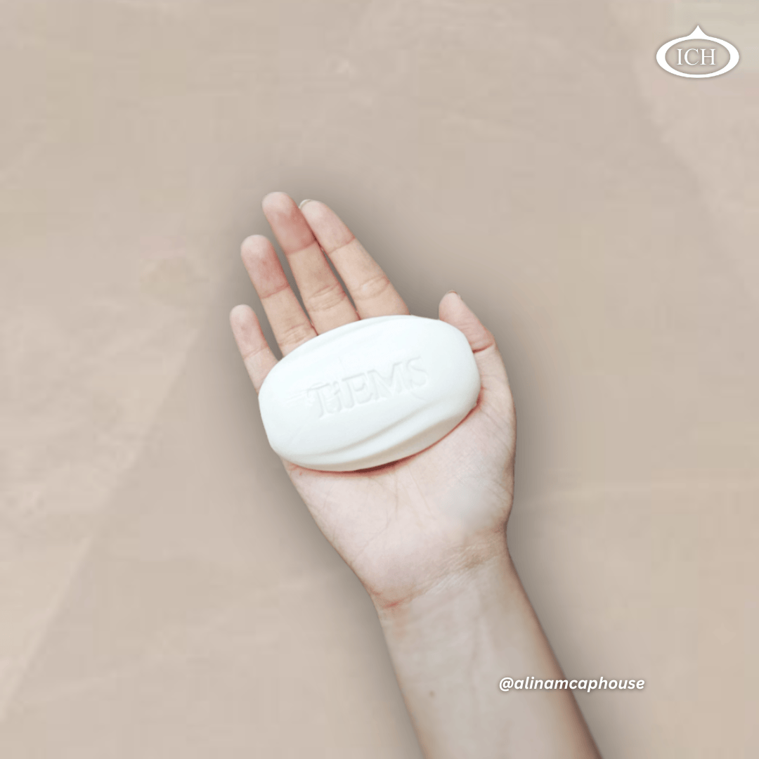 Travel-friendly ICH Hajj Soap, unscented and halal, moisturizing and gentle on skin, compact size for Ihram, eco-conscious ingredients, suitable for all pilgrims.