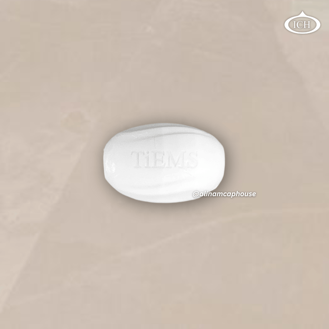 Top view of ICH Unscented Hajj Soap, travel-sized, fragrance-free, halal-certified, gentle moisturizing formula for all skin types, eco-friendly and perfect for pilgrims during Hajj and Umrah.