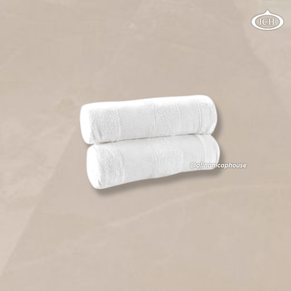 46x92 white ihram cloth rolled view, travel-friendly compact packaging, pure white Hajj and Umrah cloth, AL INAM CAP HOUSE