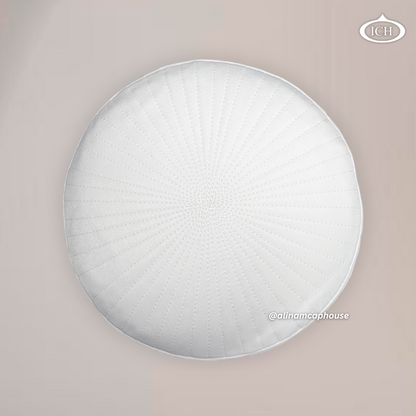 Badar Cap dove white, elegant kufi design, top view, Islamic essentials, AL INAM CAP HOUSE