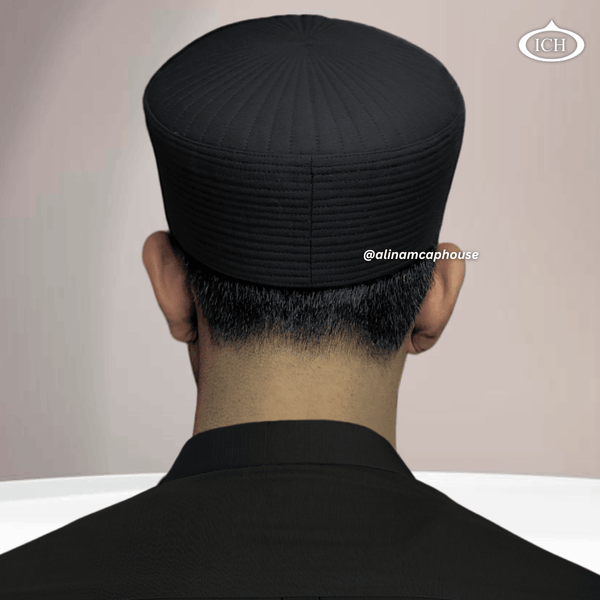 Premium Muslim topi back view premium Islamic wear – AL INAM CAP HOUSE