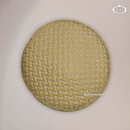 Al Inam Cap camel, elegant kufi design, top view, Islamic essentials, AL INAM CAP HOUSE