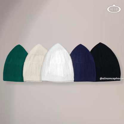 N04 Islamic prayer cap, soft breathable fabric, textured design, AL INAM CAP HOUSE