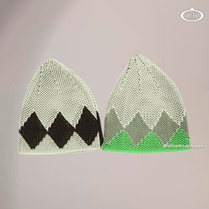 N12 Turkish knitted cap, Islamic prayer cap, soft breathable fabric, textured knit design, AL INAM CAP HOUSE