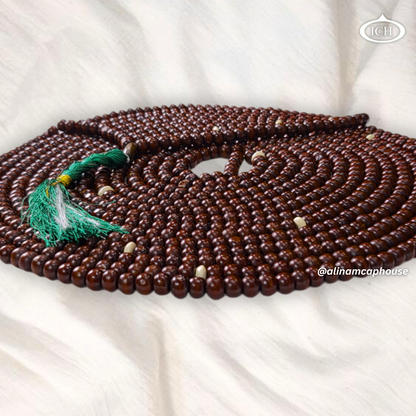 Al Inam dark brown tasbeeh 1000 beads – Islamic prayer tasbih for zikr and reflection.
