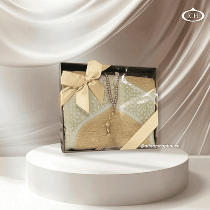 Al Inam Exclusive Eid Presentation Set – Luxury Islamic prayer essentials designed for comfort, beauty, gifting and spirituality.