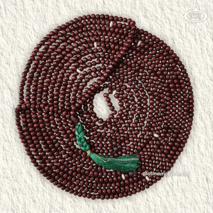 Al Inam Hazara Tasbih Dark Brown Color – luxury Islamic prayer beads for tasbeeh and dhikr, handcrafted with precision.