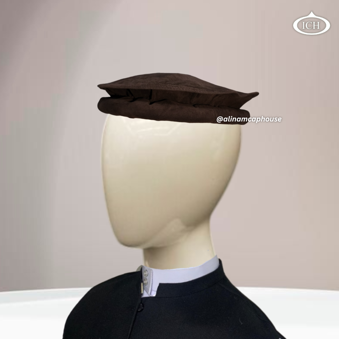 Brown velvet Kabuli cap, Afghan style Islamic topi, rich velvet texture, traditional prayer cap for men, AL INAM CAP HOUSE