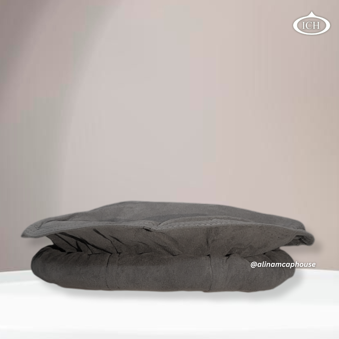 Dark grey velvet Kabuli cap, Islamic prayer topi, premium velvet Afghan cap, traditional design, AL INAM CAP HOUSE