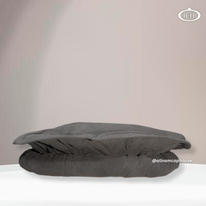 Dark grey velvet Kabuli cap, Islamic prayer topi, premium velvet Afghan cap, traditional design, AL INAM CAP HOUSE