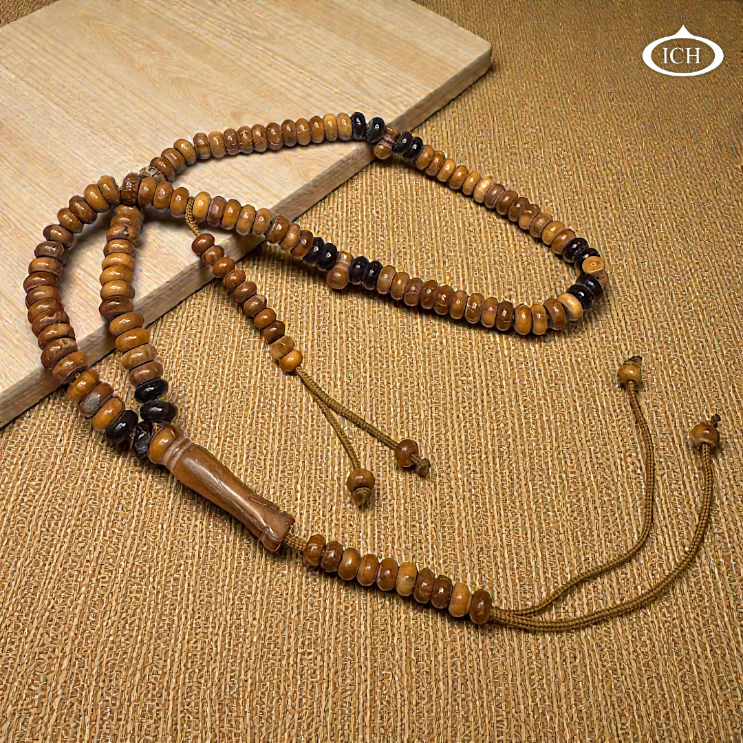 Premium Kokka wood tasbih made from authentic Kuka wood, handcrafted Islamic prayer beads for daily dhikr and spiritual use